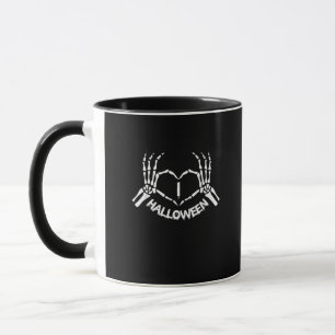 Mug Skeleton Coeur main Lazy Costume d'Halloween drôle