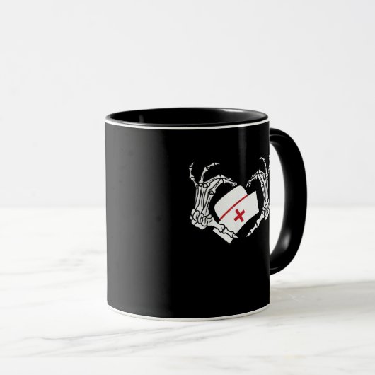 Mug Skeleton Coeur main Lazy do-it-yourself Costume d' (Devant droit)