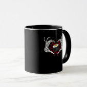 Mug Skeleton Coeur main Lazy do-it-yourself Costume d' (Devant droit)