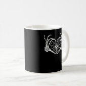 Mug Skeleton Coeur main Spiderweb Halloween Cobweb Par (Devant droit)