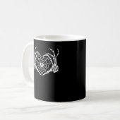 Mug Skeleton Coeur main Spiderweb Halloween Cobweb Par (Devant gauche)