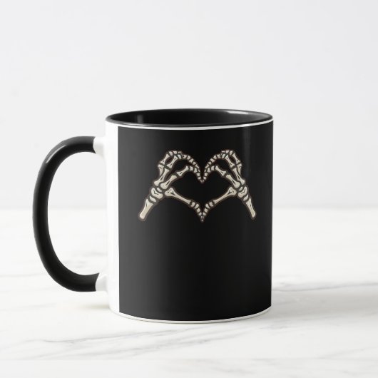 Mug Skeleton conception de coeur main (Gauche)