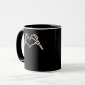 Mug Skeleton conception de coeur main (Devant gauche)