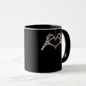Mug Skeleton conception de coeur main (Devant droit)
