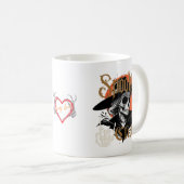 Mug Skeleton Couple Enjoying Coffee (Devant droit)