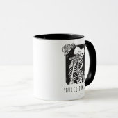 Mug Skeleton Couple Personnalisé Saint Valentin (Devant droit)