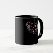Mug Skeleton Danser Coeur Saint Valentin Cadeau Crâne (Devant droit)