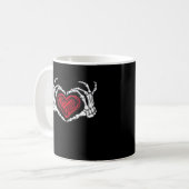 Mug Skeleton des mains du coeur (Devant gauche)