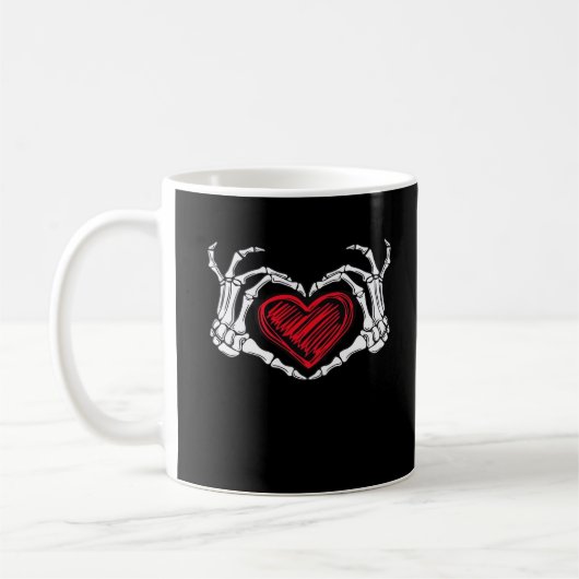 Mug Skeleton des mains du coeur (Gauche)