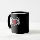 Mug Skeleton des mains du coeur (Devant gauche)