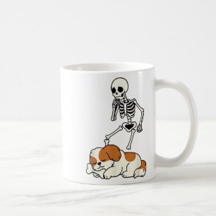 Mug Skeleton Dog Halloween Skeleton Chasse Shih Tzu S