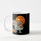 Mug Skeleton équitation maman Dinosaur T Rex Halloween (Gauche)