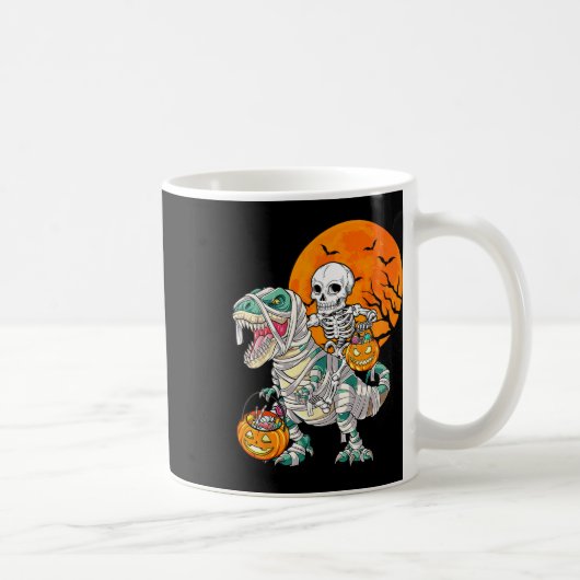 Mug Skeleton équitation maman Dinosaur T Rex Halloween (Droite)