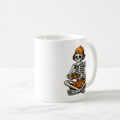 Mug Skeleton Gamer Headphone Funny Halloween Gaming (Devant droit)