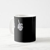 Mug Skeleton Halloween Bones Halloween Doigt Moyen (Devant gauche)