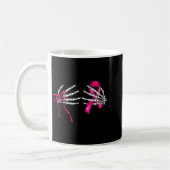 Mug Skeleton Hand Check Your S Funny Survivor Breast C (Gauche)