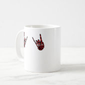 Mug Skeleton Hand Heart Roll & Red Classic (Devant gauche)