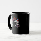 Mug Skeleton Hand Heart USA Patriotic American (Devant gauche)