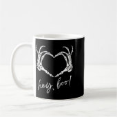 Mug Skeleton Hands Heart Hey Boo Funny Halloween Men W (Gauche)