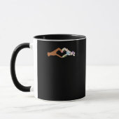 Mug Skeleton Hands Heart Show Basic (Gauche)