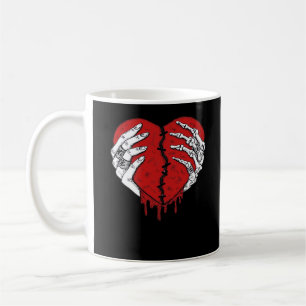 Mug Skeleton Hands Hearts Classic Trending