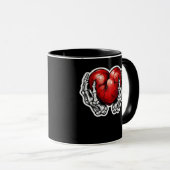 Mug Skeleton Hands Hearts - Jolie Halloween (Devant droit)