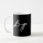 Mug Skeleton Hands Six Seven 6 7 Halloween Costume Men (Gauche)