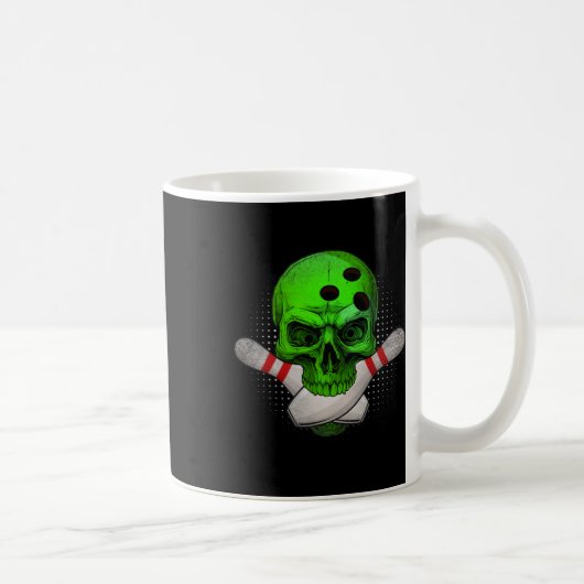 Mug Skeleton Head Skull Bowling Ball Et Pins Happy Ha (Droite)