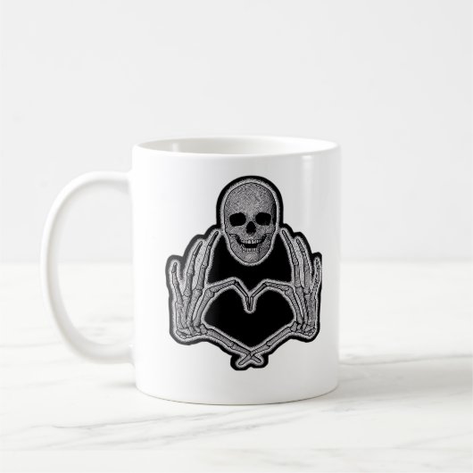 Mug Skeleton Heart Hands Classic (Gauche)