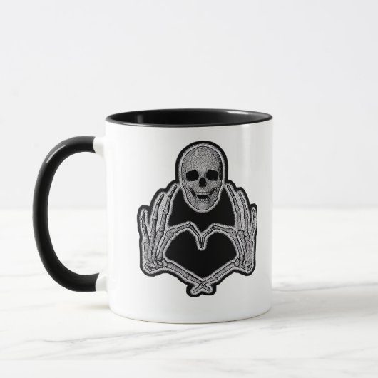 Mug Skeleton Heart Hands Classic (Gauche)