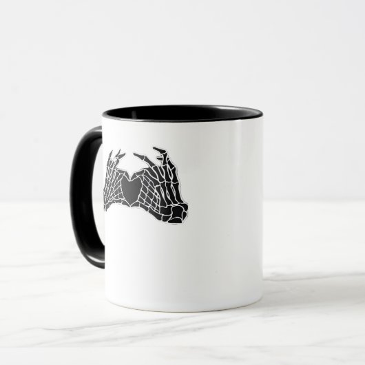 Mug Skeleton Heart Hands - Classique (Devant gauche)