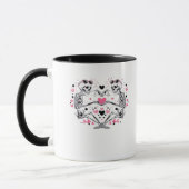 Mug Skeleton Heart Mains Classique Viral (Gauche)