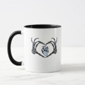 Mug Skeleton Heart Mains Design Classique Pour Hallowe (Gauche)