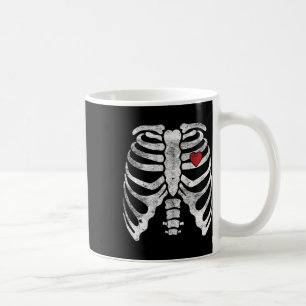 Mug Skeleton Heart Rib Cage X-ray Adulte Enfants Amusa