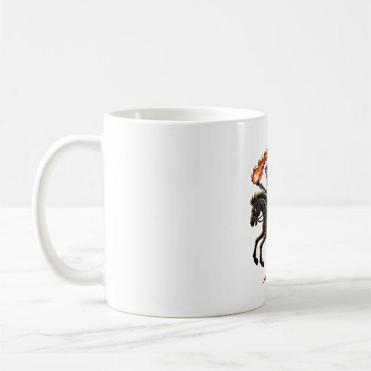 Mug Skeleton Horseman Riding Flaming Horse (Gauche)