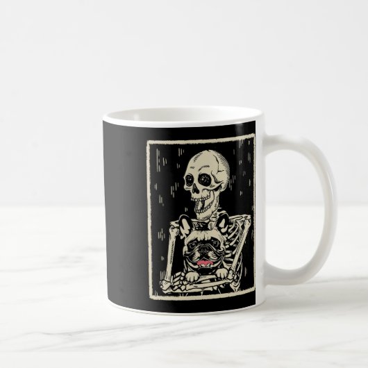 Mug Skeleton Hugs French Bulldog Halloween Amoureux de (Droite)