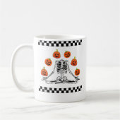 Mug Skeleton Juggling Pumpkin Head Funny Skeleton Hall (Gauche)