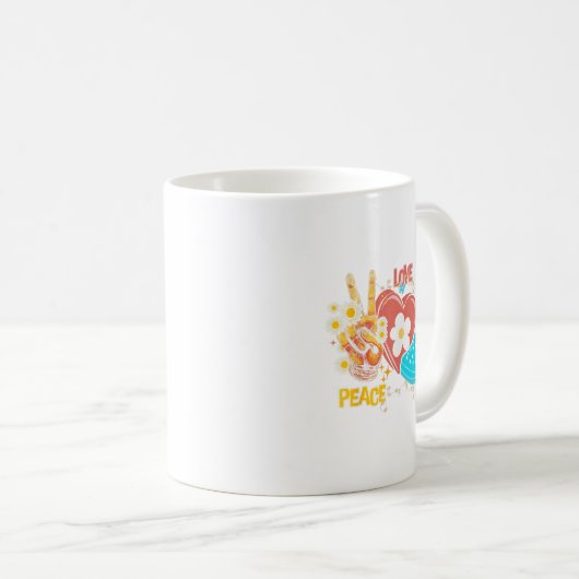Mug Skeleton La paix de la main Aimer crocs Famille No (Devant droit)