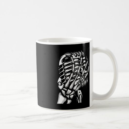 Mug Skeleton Main On the Mic Rock And Roll s Band Tee  (Droite)