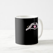 Mug Skeleton Mains Coeur drôle (Devant droit)
