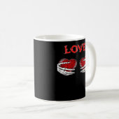 Mug Skeleton Mains Coeur Drôle Design (Devant droit)