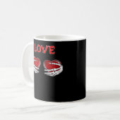 Mug Skeleton Mains Coeur Drôle Design (Devant gauche)