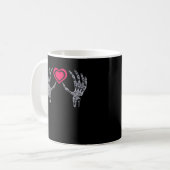 Mug Skeleton Mains Coeur mignon (Devant gauche)