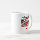 Mug Skeleton Mains Valentines Classic de la journée (Devant droit)