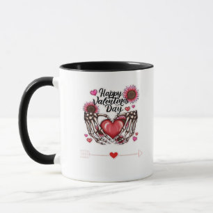 Mug Skeleton Mains Valentines Classic de la journée