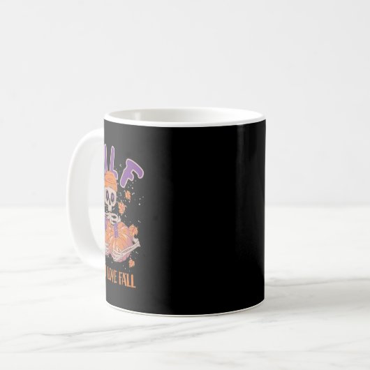 Mug Skeleton Man I Love Fall Fun Skeleton Citrouille H (Devant gauche)