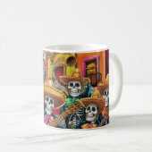 Mug Skeleton Mariachi Band Día de Los muertos (Devant droit)
