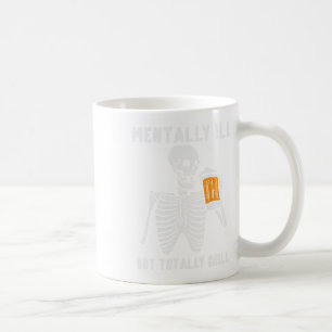 Mug Skeleton Mental Ill Totalement Chill Fun Retro Hal