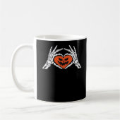 Mug Skeleton Met Un Coeur Halloween Éffrayant Classiqu (Gauche)