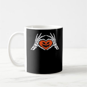 Mug Skeleton Met Un Coeur Halloween Éffrayant Classiqu